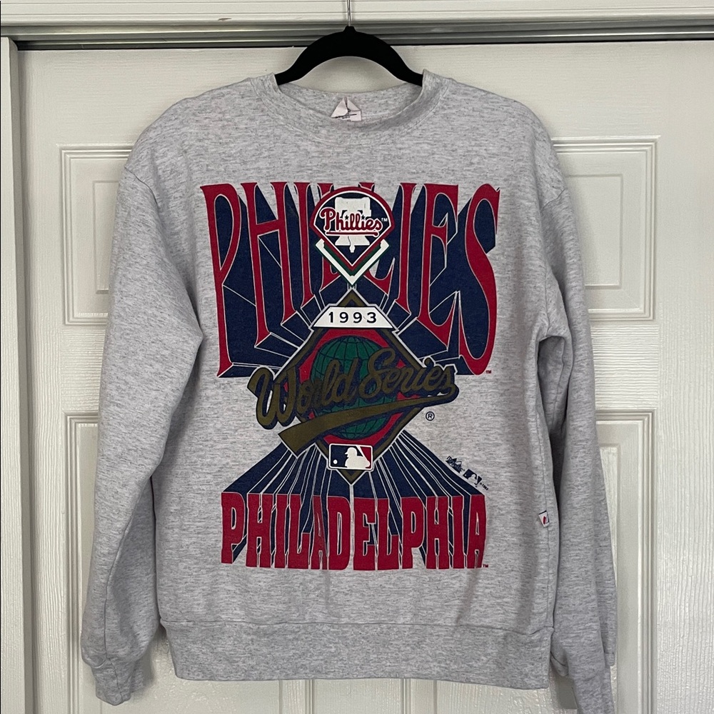 Majestic Vintage Philadelphia Phillies Gray Crewneck